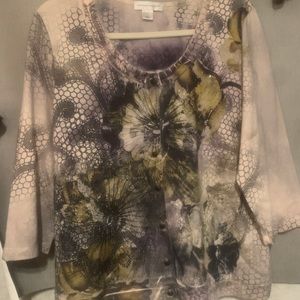 Christopher & Banks Multicolored Cardigan/ Sweater